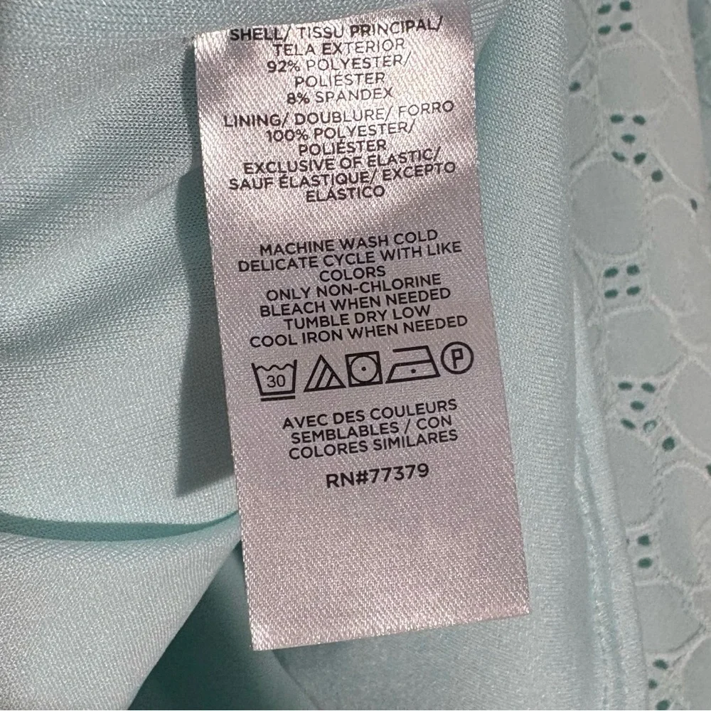Women’s Sleeveless Stretchy Lace Top - Mint SZ M